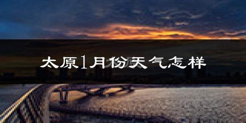 太原市1月份天气如何?很冷吗?