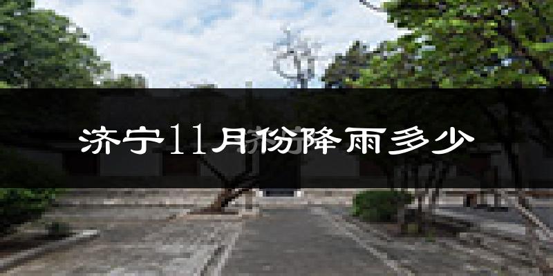济宁11月份降雨多少?