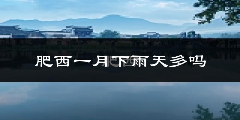 肥西一月下雨天多吗?肥西1月份降雨量多少?