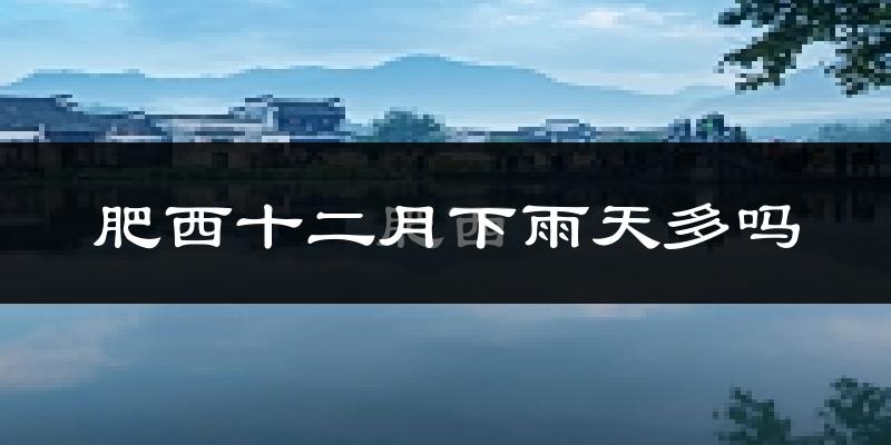 肥西十二月下雨天多吗?肥西12月份降雨量多少?
