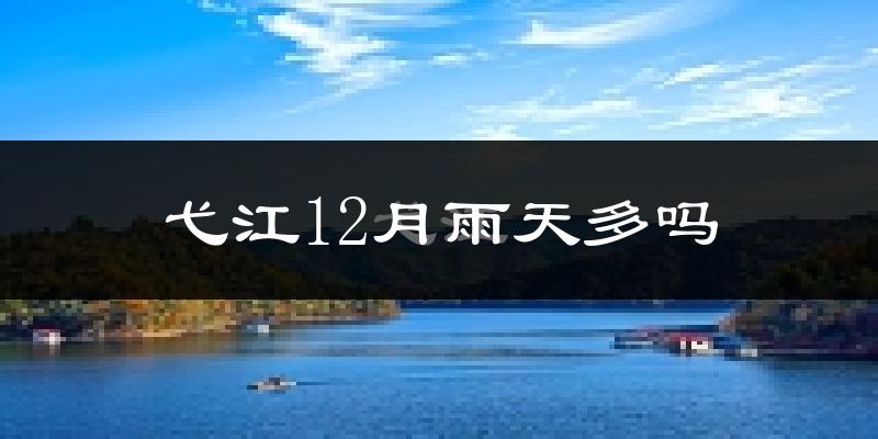 弋江12月雨天多吗?