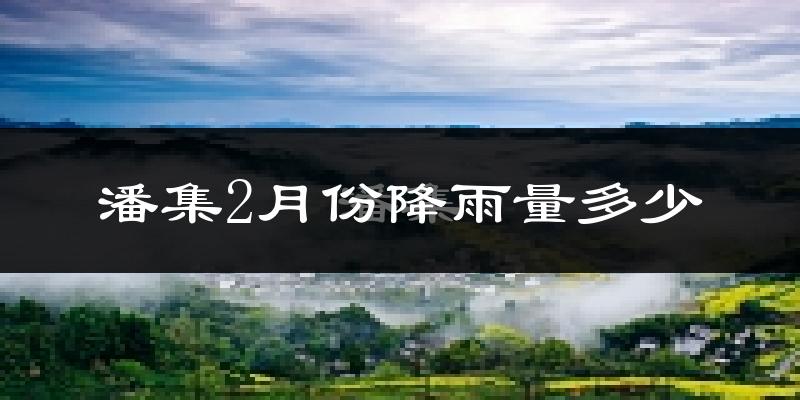 潘集2月份降雨量多少?潘集二月下雨多吗?