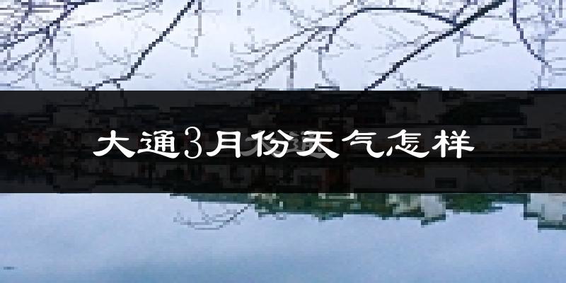 大通3月份天气怎样?大通三月冷吗?