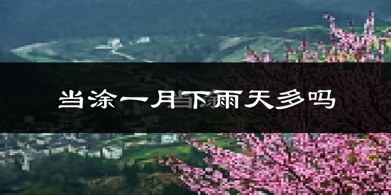 当涂一月下雨天多吗?当涂1月份降雨量多少?