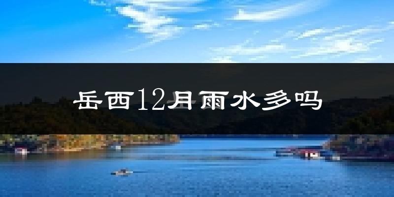 岳西12月雨水多吗?