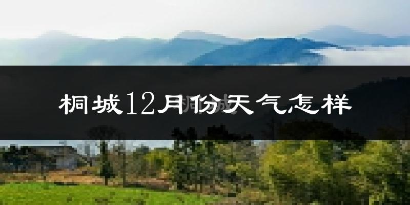 桐城12月份天气怎样?桐城十二月冷吗?