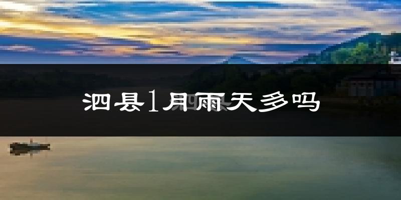 泗县1月雨天多吗?