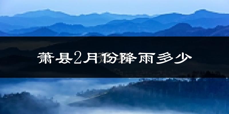 萧县2月份降雨多少?