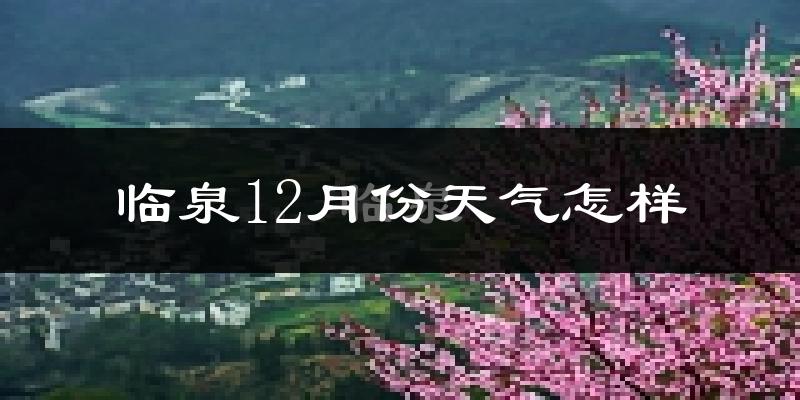 临泉12月份天气怎样?临泉十二月冷吗?