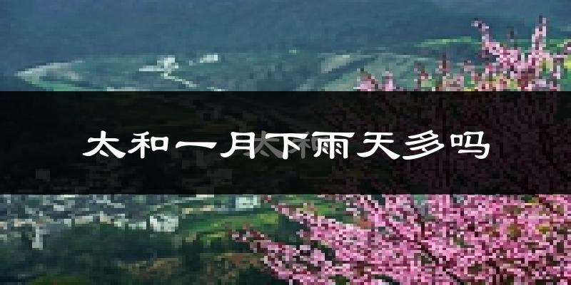 太和一月下雨天多吗?太和1月份降雨量多少?