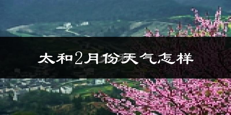 太和县2月份天气如何?很冷吗?