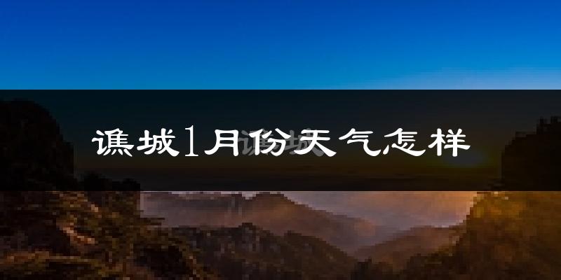 谯城1月份天气怎样?谯城一月冷吗?