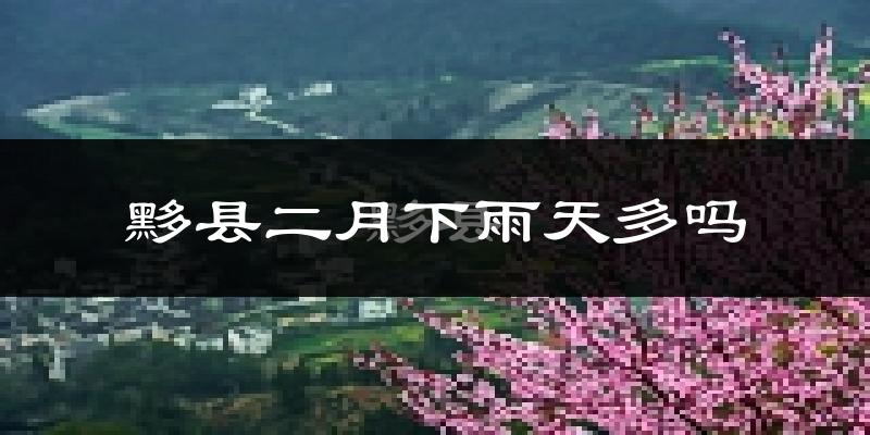 黟县二月下雨天多吗?黟县2月份降雨量多少?