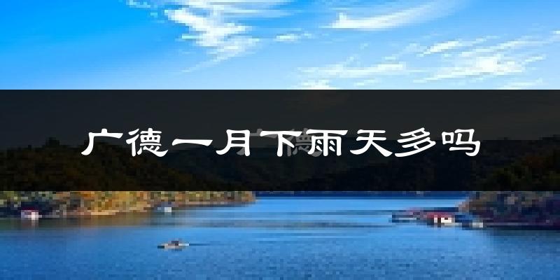 广德一月下雨天多吗?广德1月份降雨量多少?