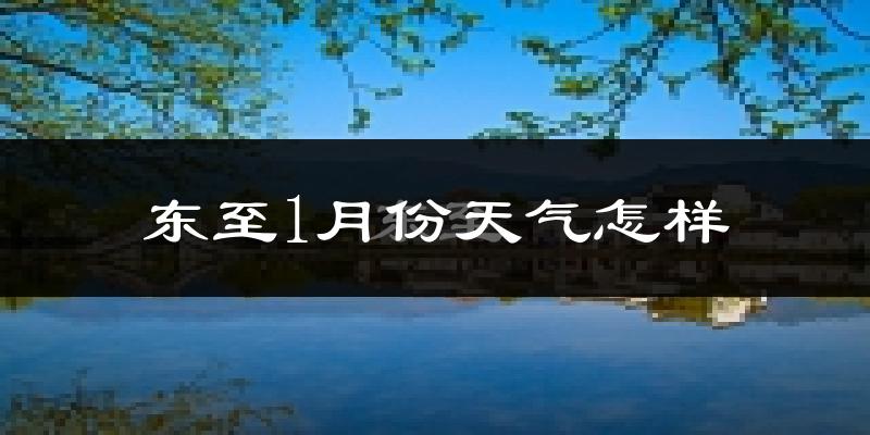 东至县1月份天气如何?很冷吗?