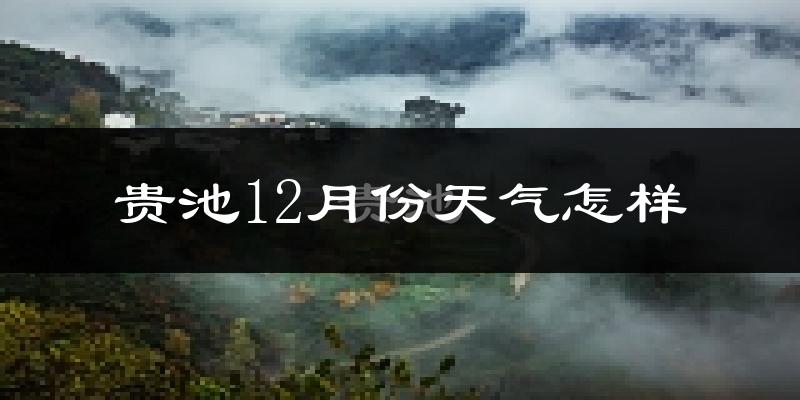 贵池12月份天气怎样?贵池十二月冷不冷?